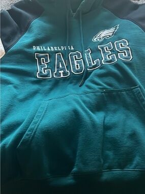 NFL Philadelphia Eagles Teal and Black Pullover Hoodie